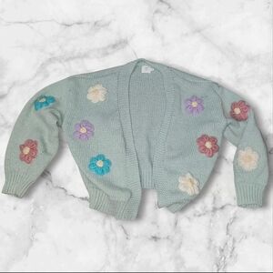 Luna Ivy 3D Floral Knit Cardigan